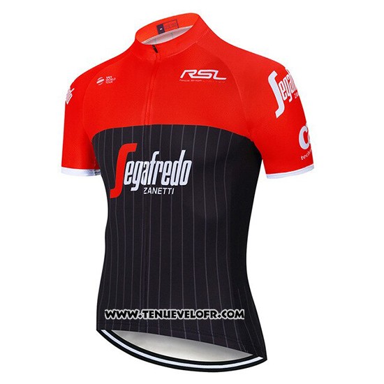 2020 Maillot Ciclismo Segafredo Zanetti Rouge Noir Manches Courtes et Cuissard